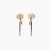 Balaboosté Pendantes Femme Grande Bo Dev Derrière Avec Strass - 3502456534674 Métal Doré | Femme Boucles D'Oreilles