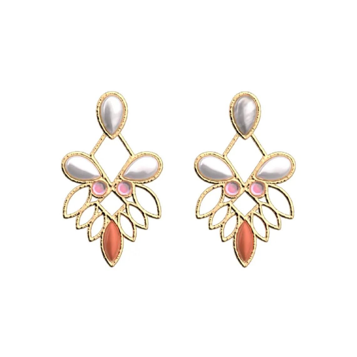 Les Georgettes Pendantes 70443431908000 Doré P-Rosace | Femme Boucles D'Oreilles