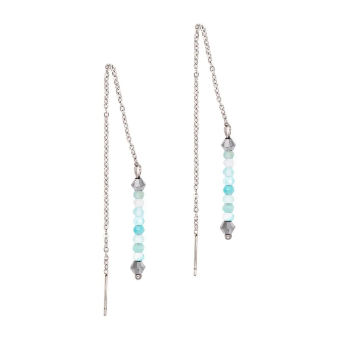 Sloya Pendantes Lumia en pierres Amazonite | Femme Boucles D'Oreilles