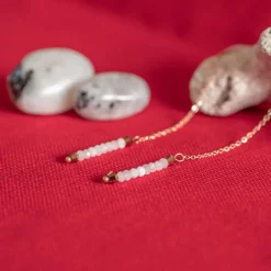Sloya Pendantes Lumia en pierres de Lune | Femme Boucles D'Oreilles