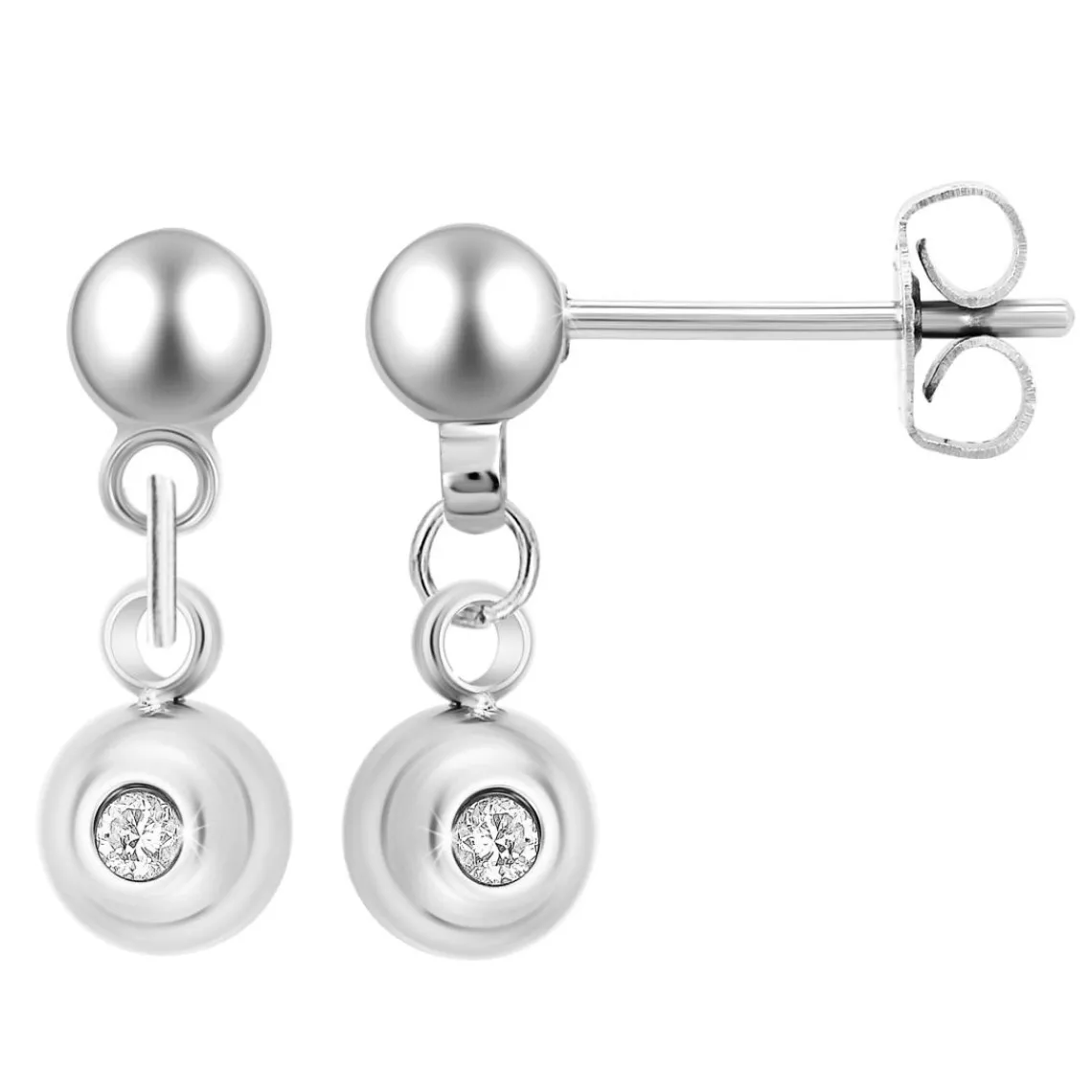 So Charm Bijoux Pendantes So Charm - BD4184-ARGENT-DIAMANT - Boucles D'Oreilles Argentées | Femme Boucles D'Oreilles
