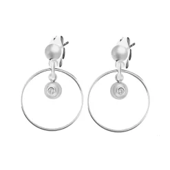 So Charm Bijoux Pendantes So Charm - BD4182-ARGENT-DIAMANT - Boucles D'Oreilles Argentées | Femme Boucles D'Oreilles