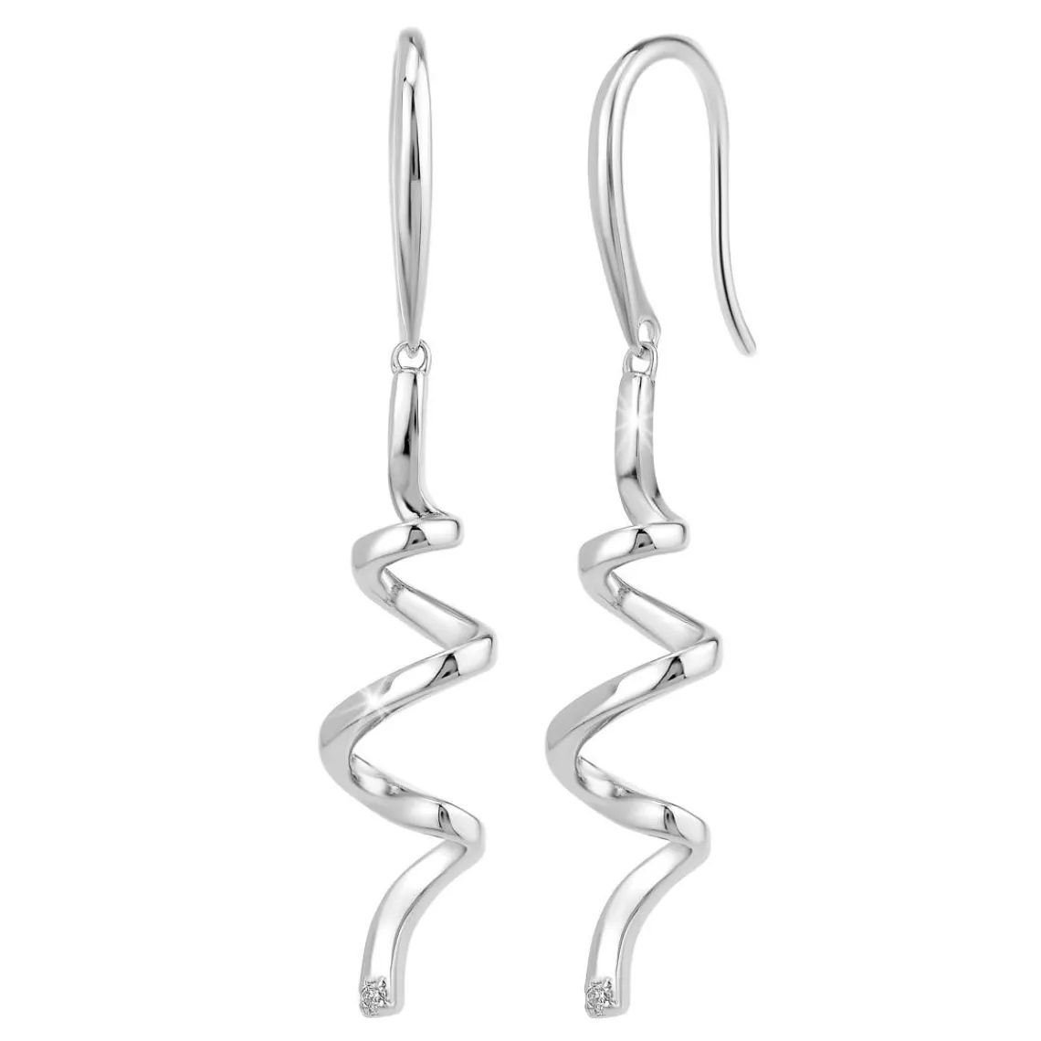So Charm Bijoux Pendantes So Charm - BD1549-BO-ARGENT-DIAMANT-BLANC - Boucles D'Oreilles Argentées | Femme Boucles D'Oreilles