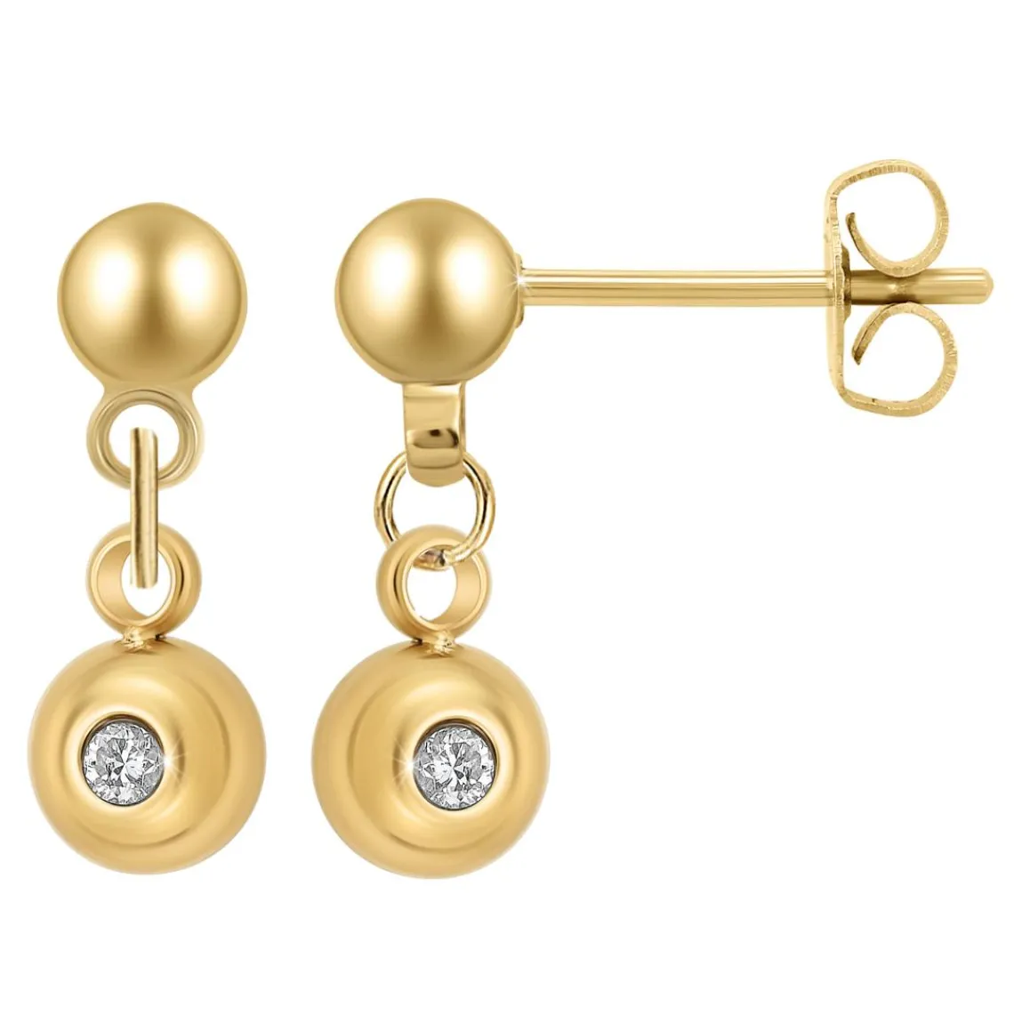 So Charm Bijoux Pendantes So Charm - BD4184-DORE-DIAMANT - Boucles D'Oreilles Dorées | Femme Boucles D'Oreilles