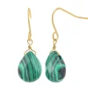 So Charm Bijoux Pendantes So Charm - B2499-MALACHITE - Boucles D'Oreilles Dorées | Femme Boucles D'Oreilles