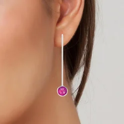 So Charm Bijoux Pendantes So Charm - BS135-FUSH - Boucles D'Oreilles Argentées | Femme Boucles D'Oreilles