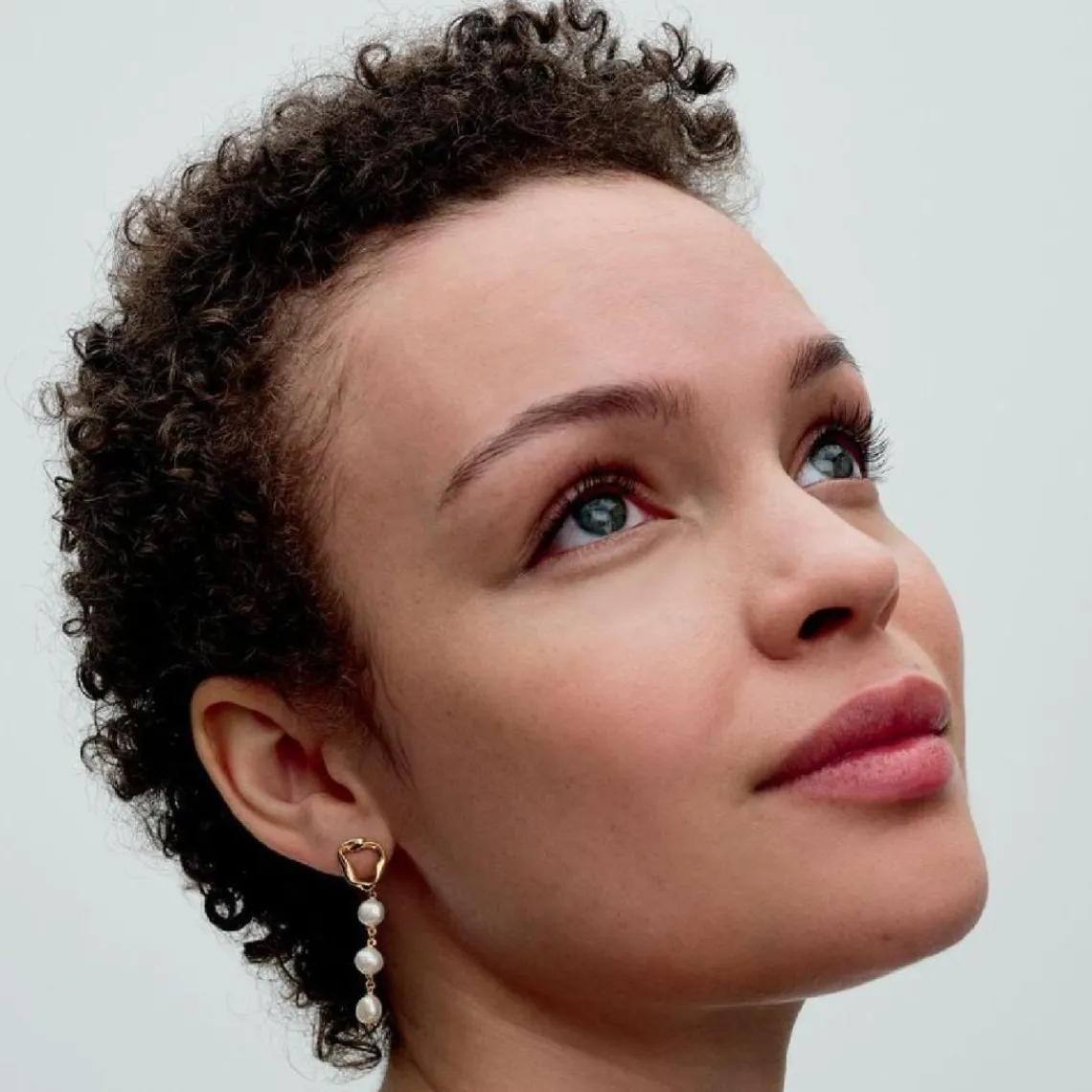 Pandora Pendants d’Oreilles Cercle Organique et Perles de Culture Baroques | Femme Boucles D'Oreilles