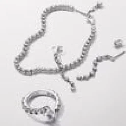 Pandora Pendants d’Oreilles Huit Pierres Scintillantes | Femme Boucles D'Oreilles