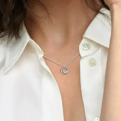Pandora Pendentif Timeless - Herbier et Cercle Scintillants | Femme Collier Et Pendentif