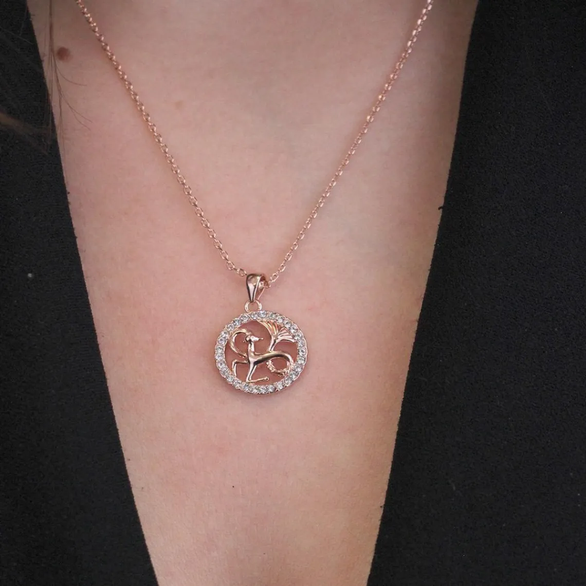 MYC-Paris Pendentif Zodiaque Capricorne Or Rose | Femme Collier Et Pendentif