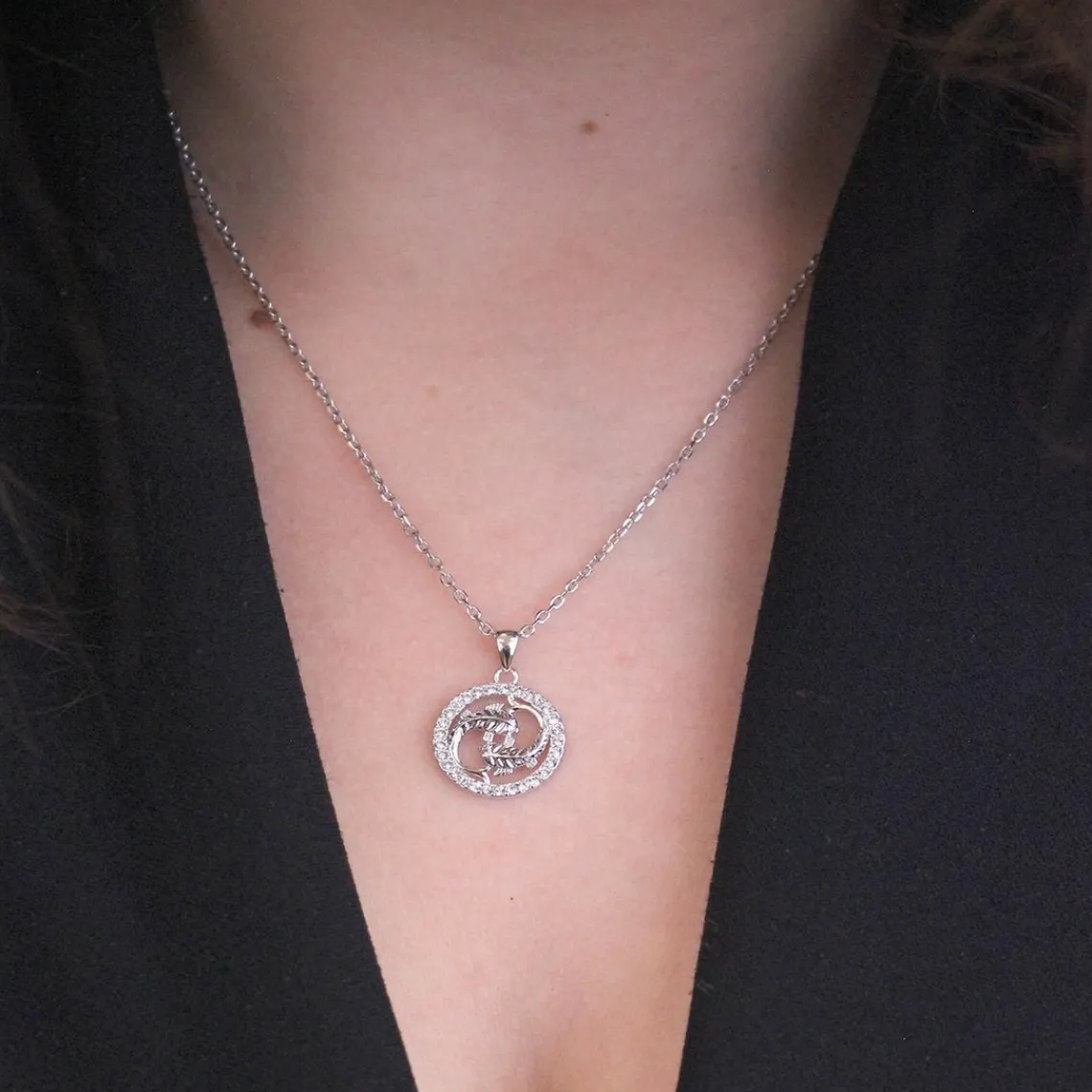 MYC-Paris Pendentif Zodiaque Poisson Argenté | Femme Collier Et Pendentif