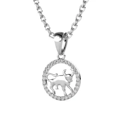 MYC-Paris Pendentif Zodiaque Taureau Argenté | Femme Collier Et Pendentif