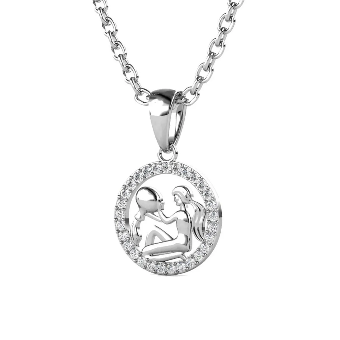 MYC-Paris Pendentif Zodiaque Verseau Argenté | Femme Collier Et Pendentif