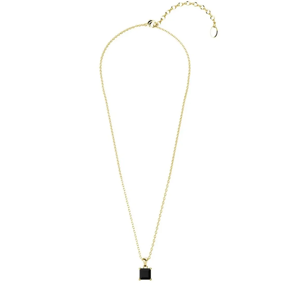 MYC-Paris Pendentif Simple Square Or et Noir | Femme Collier Et Pendentif
