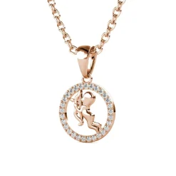 MYC-Paris Pendentif Zodiaque Sagittaire Or Rose | Femme Collier Et Pendentif