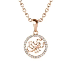 MYC-Paris Pendentif Zodiaque Scorpion Or Rose | Femme Collier Et Pendentif