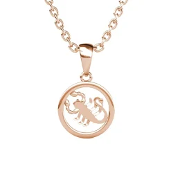 MYC-Paris Pendentif Zodiaque Scorpion Or Rose | Femme Collier Et Pendentif