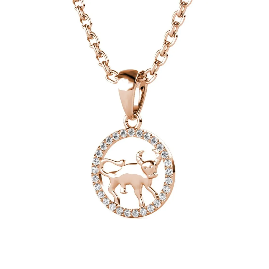 MYC-Paris Pendentif Zodiaque Taureau Or Rose | Femme Collier Et Pendentif
