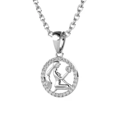 MYC-Paris Pendentif Zodiaque Vierge Argenté | Femme Collier Et Pendentif