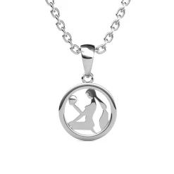 MYC-Paris Pendentif Zodiaque Vierge Argenté | Femme Collier Et Pendentif