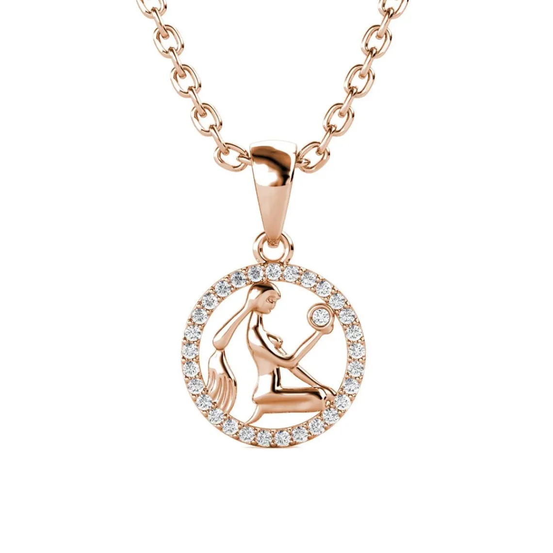 MYC-Paris Pendentif Zodiaque Vierge Or Rose | Femme Collier Et Pendentif
