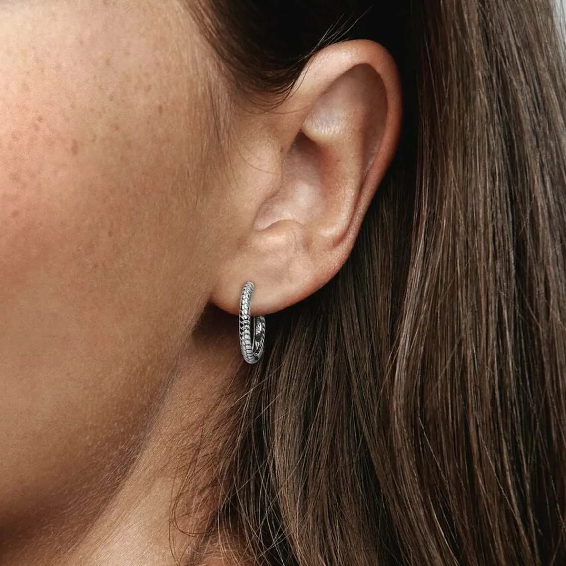 Pandora Petites Créoles à Charms Moments | Femme Boucles D'Oreilles