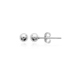 Maison de la Bijouterie Puces argent femme rhodié boules - W0Y403Y4 | Femme Boucles D'Oreilles