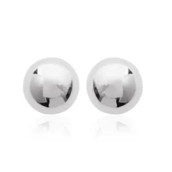 Maison de la Bijouterie Puces argent Femme rhodié boules - W0Y403Y6 | Femme Boucles D'Oreilles