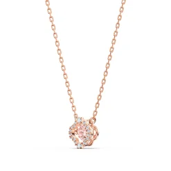 Swarovski Bijoux SET Swarovski 5516488 - Set collier et boucles d'oreilles métal rose pierres sertis blanc Femme | Femme Boucles D'Oreilles