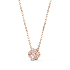 Swarovski Bijoux SET Swarovski 5516488 - Set collier et boucles d'oreilles métal rose pierres sertis blanc Femme | Femme Boucles D'Oreilles