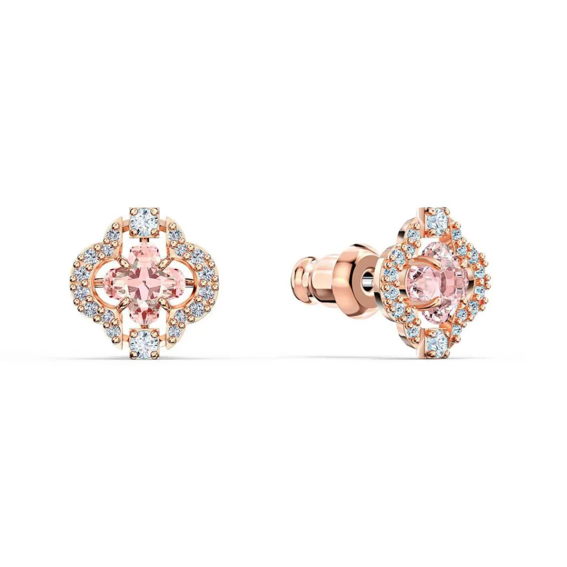 Swarovski Bijoux SET Swarovski 5516488 - Set collier et boucles d'oreilles métal rose pierres sertis blanc Femme | Femme Boucles D'Oreilles